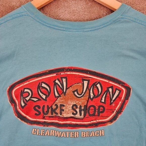 Ron Jon Surf Shop Mens T-Shirt Size M Blue Clearwater Beach Florida Short Sleeve - Picture 8 of 10